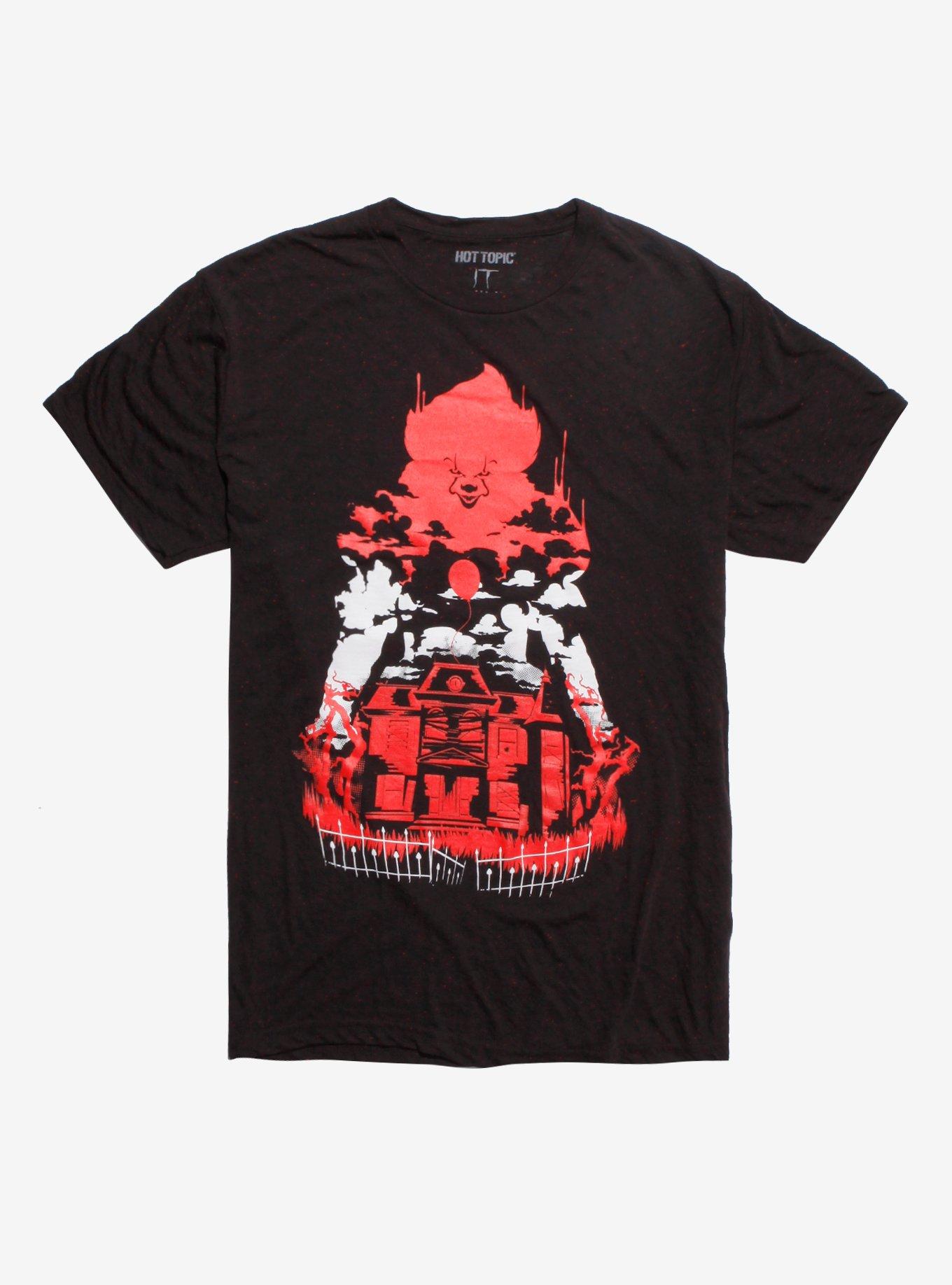 IT Chapter Two Pennywise Speckled T-Shirt, RED, hi-res