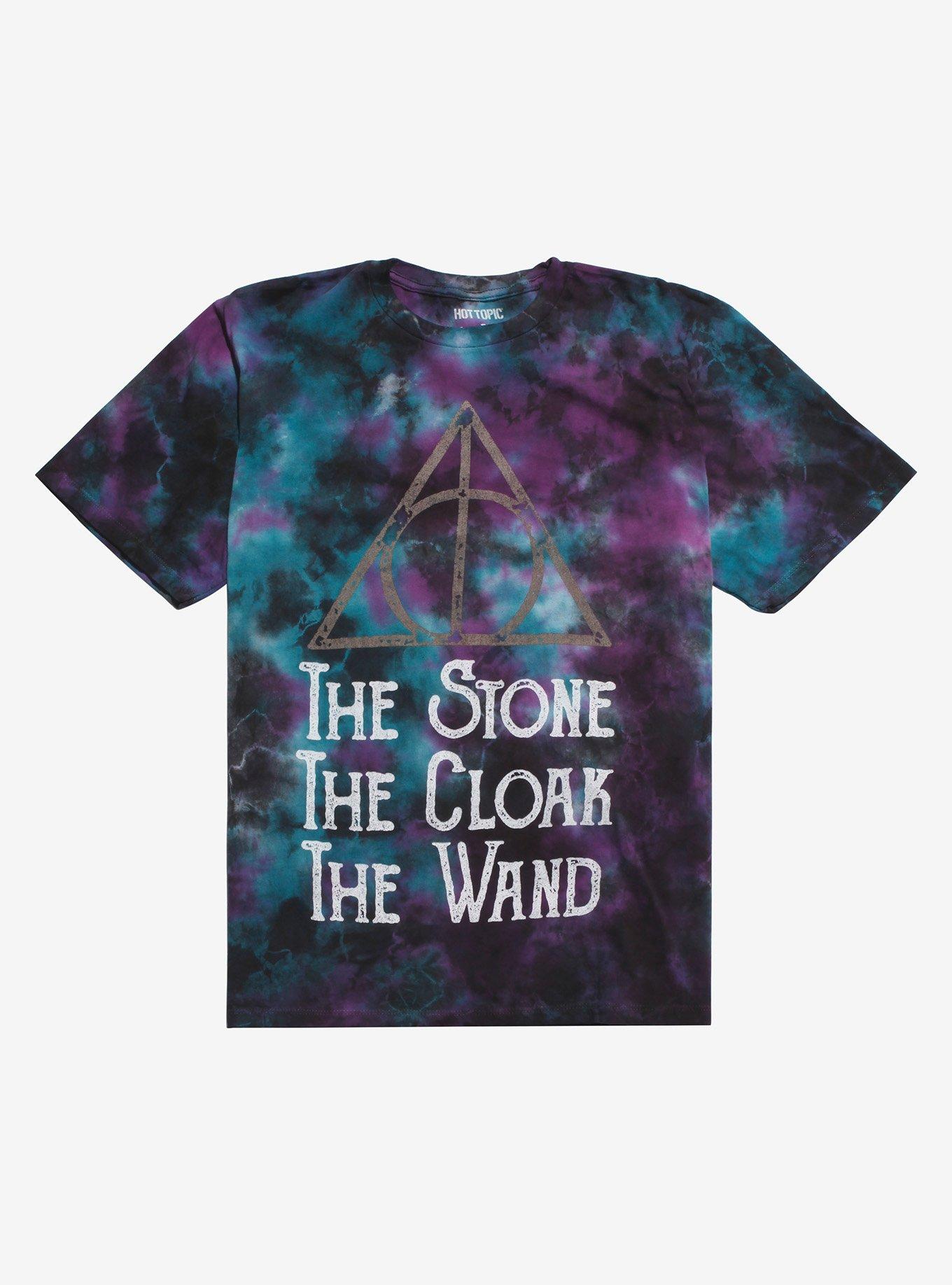 Harry Potter Deathly Hallows Tie-Dye T-Shirt, WHITE, hi-res