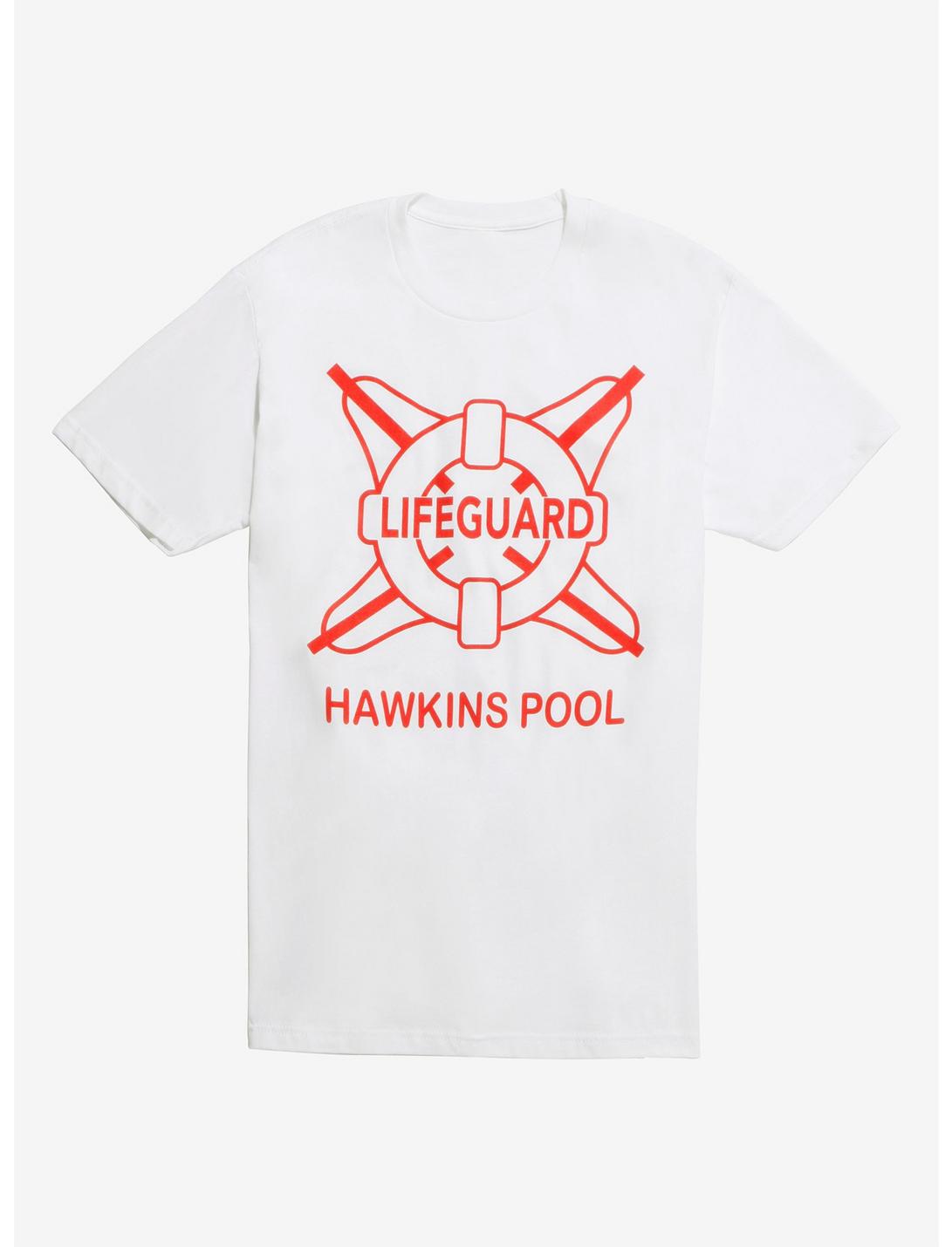 Stranger Things Hawkins Pool Lifeguard T-Shirt, RED, hi-res