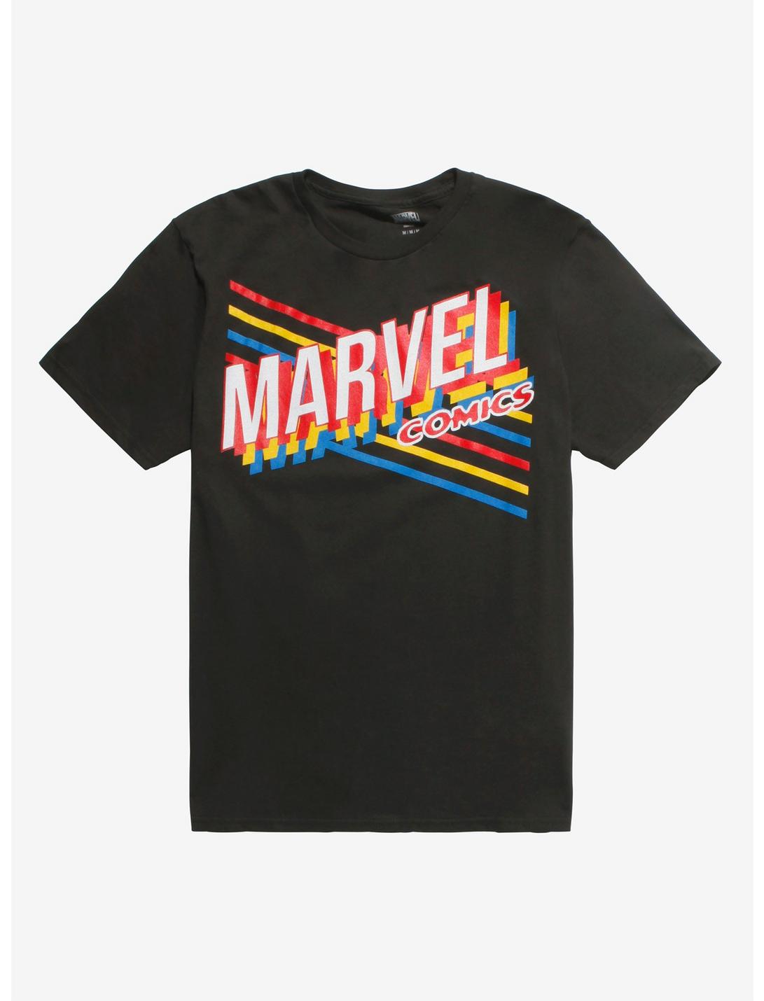 Marvel Comics Primary Colors Logo T-Shirt, MULTI, hi-res