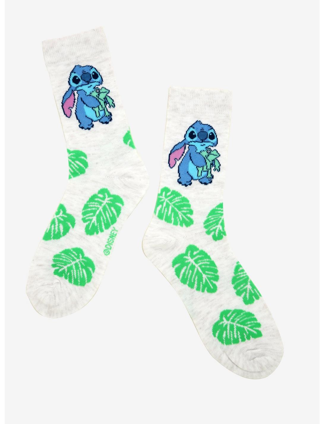 Disney Lilo & Stitch Frog Crew Socks, , hi-res