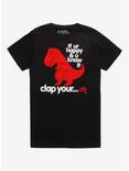 If You're Happy And You Know It T-Rex T-Shirt, BLACK, hi-res