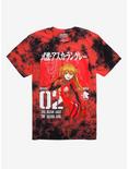 Neon Genesis Evangelion Asuka 02 Tie-Dye T-Shirt, MULTI, hi-res