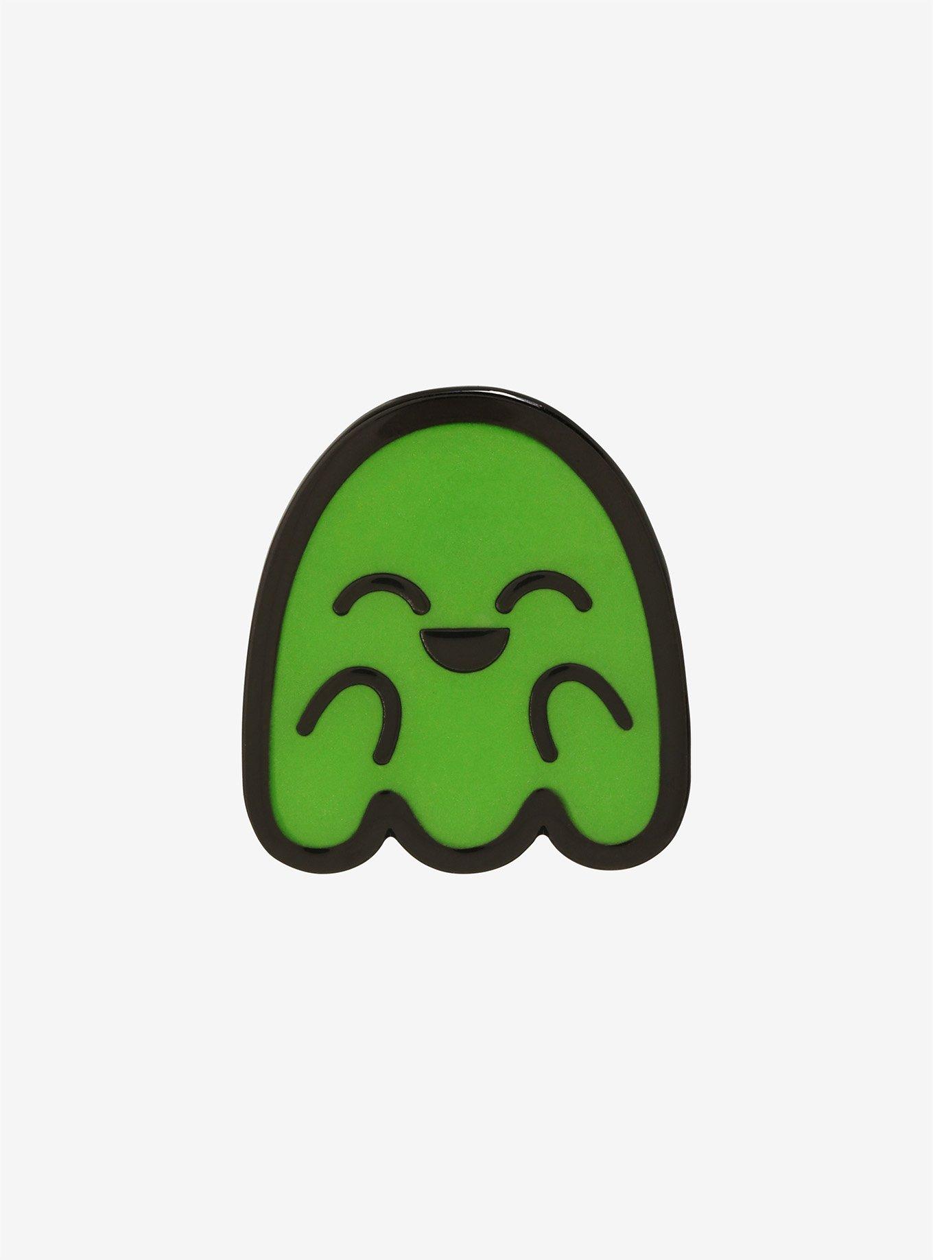 Chibi Ghost Glow-In-The-Dark Enamel Pin, , hi-res