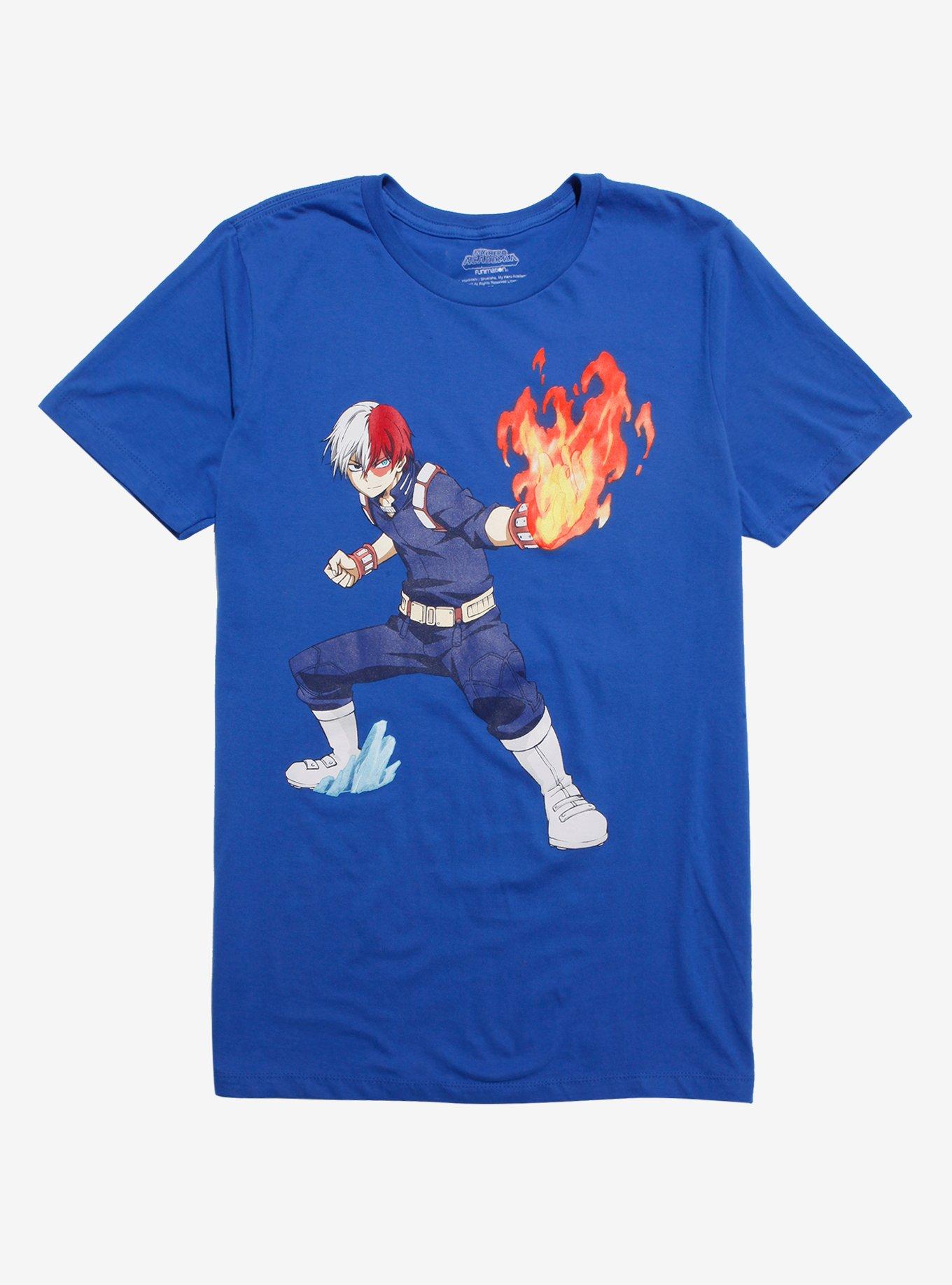 My Hero Academia Todoroki Ice & Fire T-Shirt, BLUE, hi-res