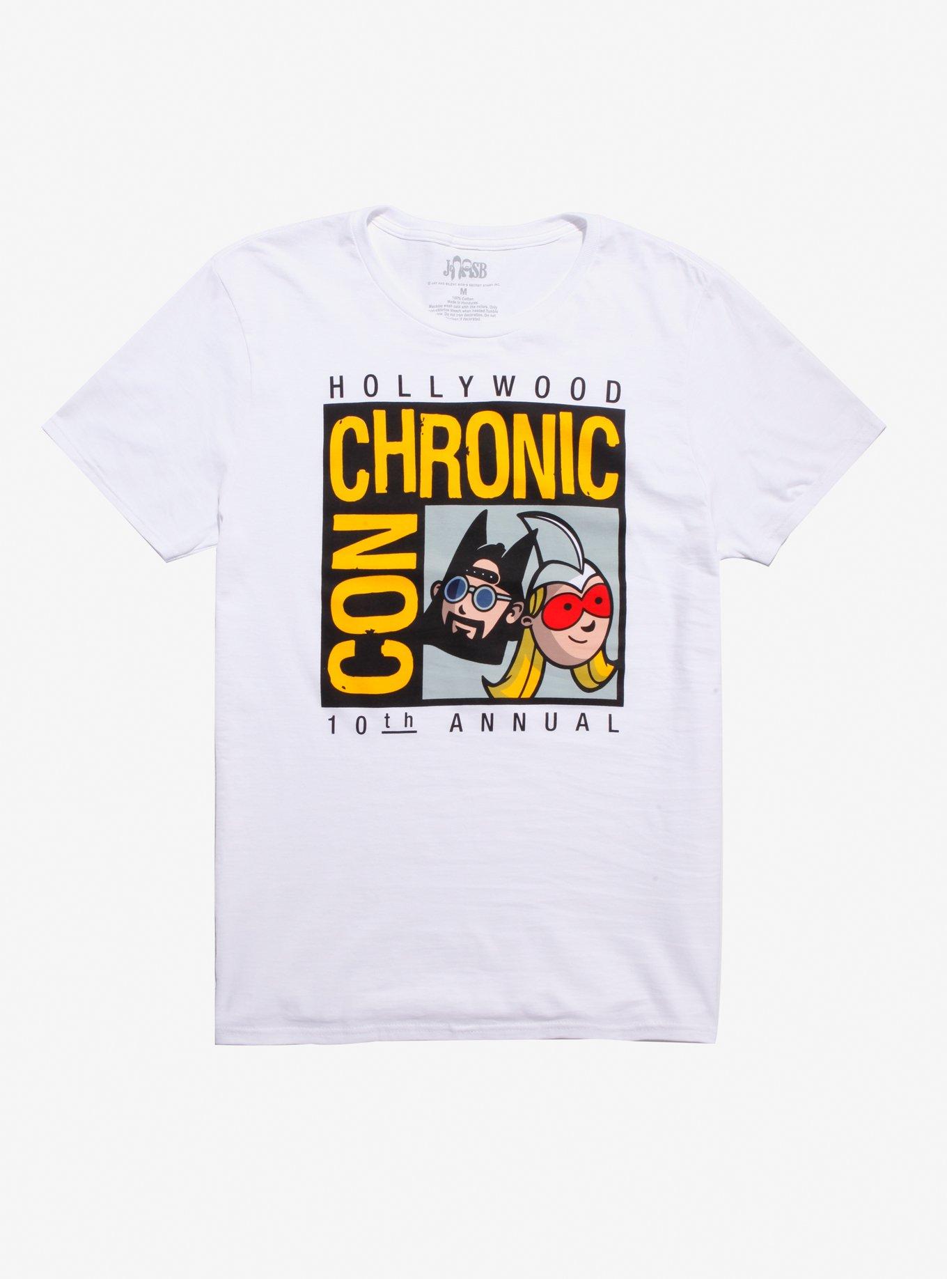 Jay And Silent Bob Reboot Chronic-Con T-Shirt Hot Topic Exclusive, WHITE, hi-res