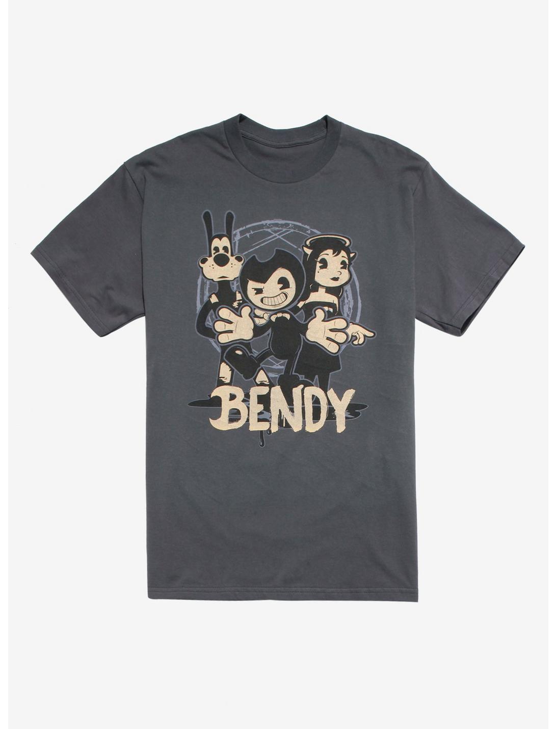 Bendy And The Dark Revival Trio T-Shirt, GREY, hi-res