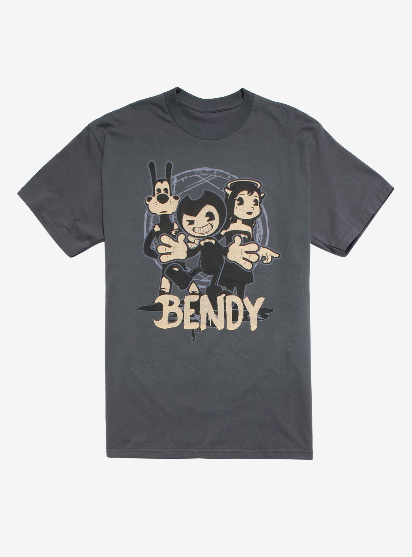 Bendy And The Dark Revival Trio T-Shirt, GREY, hi-res