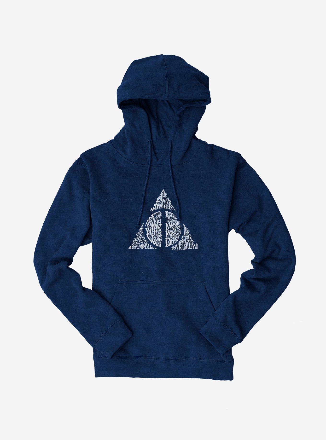 Harry Potter Deathly Hallows Script Hoodie, , hi-res