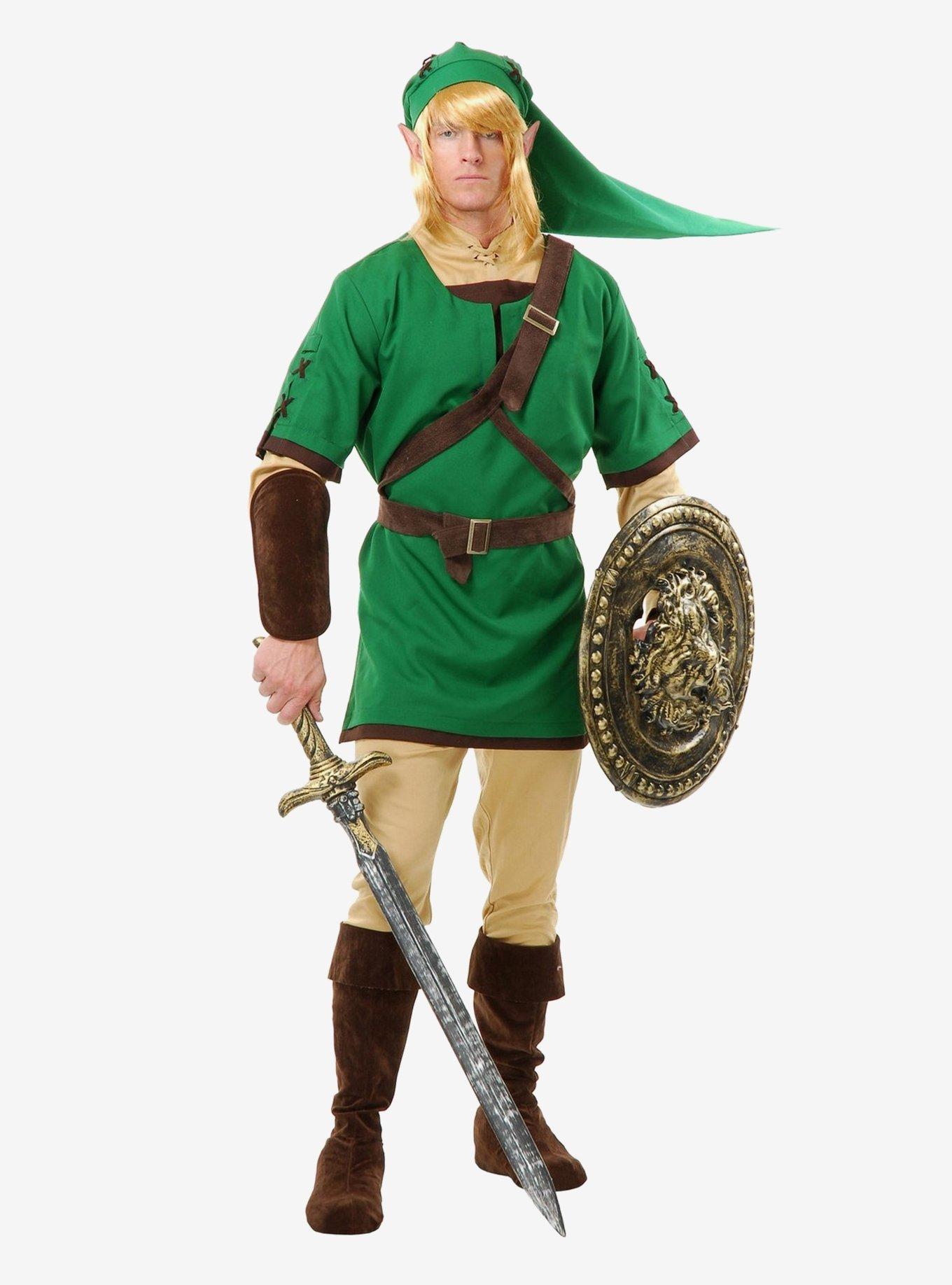 Elf Warrior Costume, GREEN, hi-res