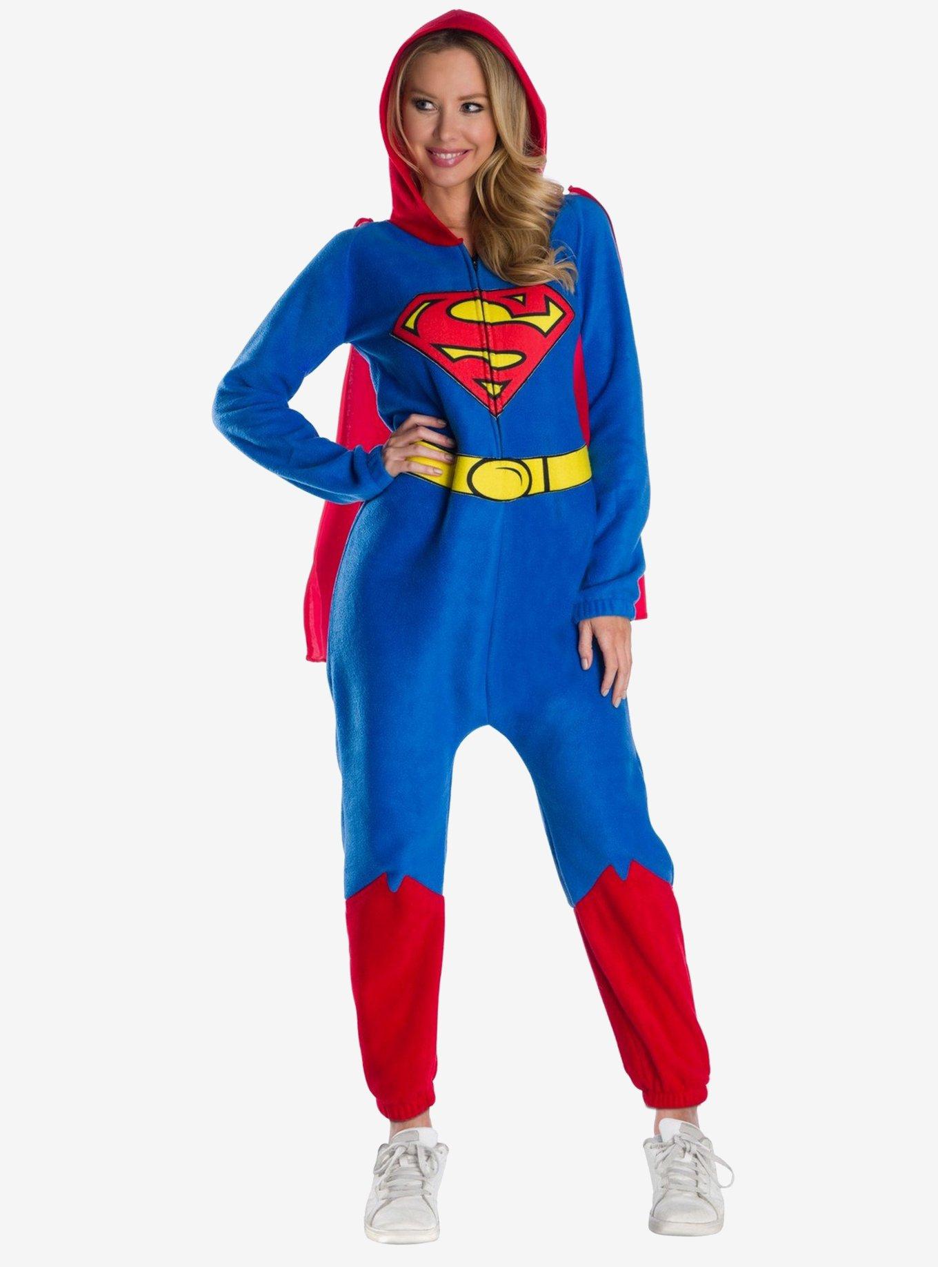 DC Comics Super Heroes Superman Women's Onesie Costume Hot Topic