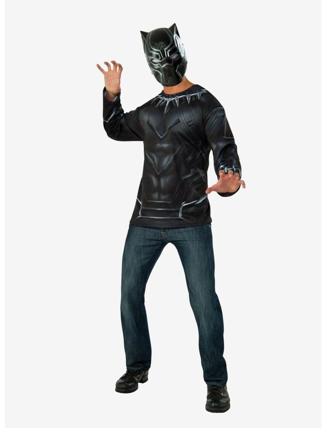 Marvel Black Panther Costume Top and Mask, BLACK, hi-res