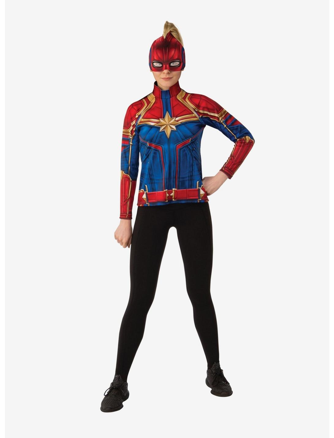 Marvel Captain Marvel Hero Suit Costume Top, BLUE, hi-res