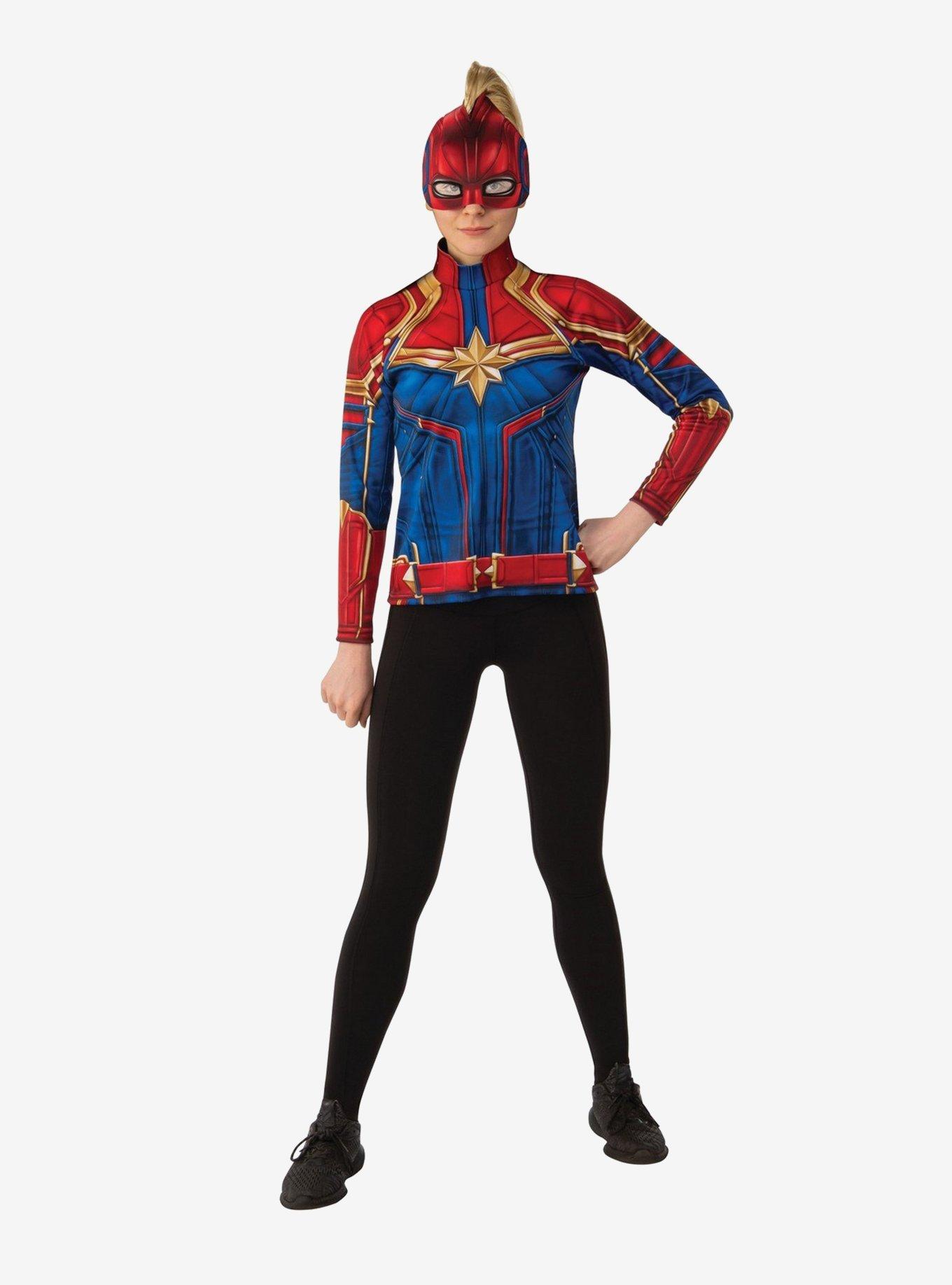 Marvel Captain Marvel Hero Suit Costume Top, BLUE, hi-res