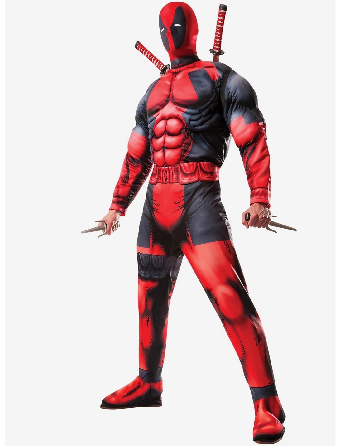 Marvel Deadpool Deluxe Costume, RED  BLACK, hi-res