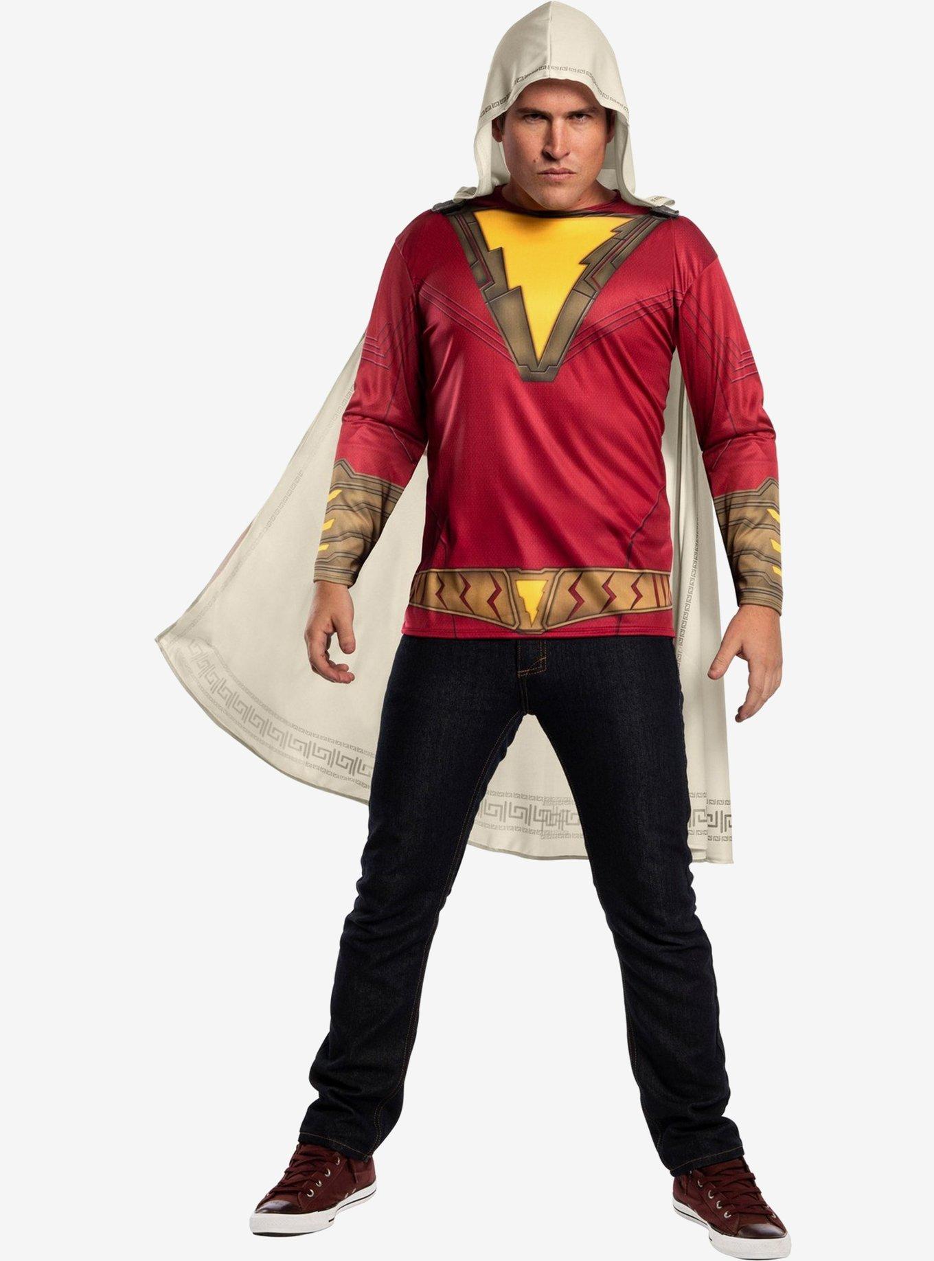Shazam Costume Top, RED, hi-res