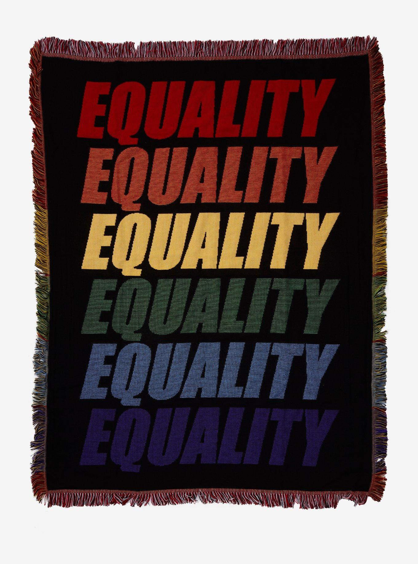 Equality Rainbow Tapestry Throw Blanket, , hi-res