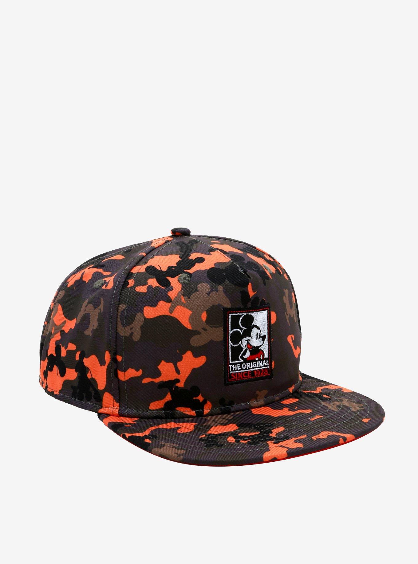 Disney Mickey Mouse Orange & Brown Camo Snapback Hat, , hi-res