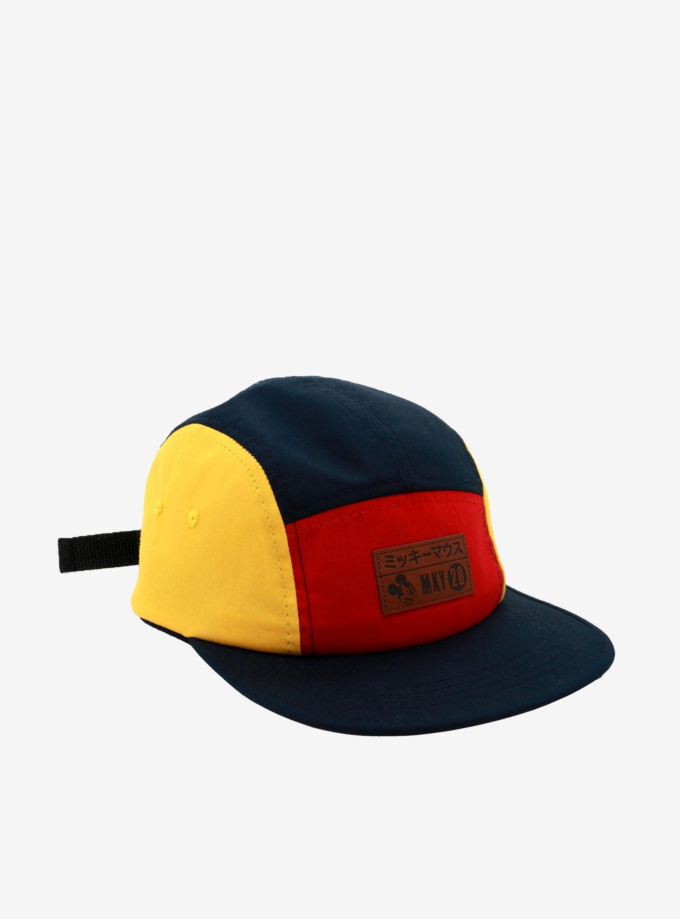 Disney Mickey Mouse Navy Yellow Red 5-Panel Strapback Hat | Hot Topic