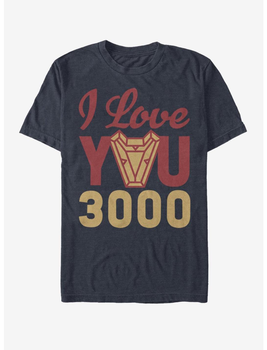 Marvel Iron Man Love You 3000 Arc Reactor T-Shirt, DARK NAVY, hi-res