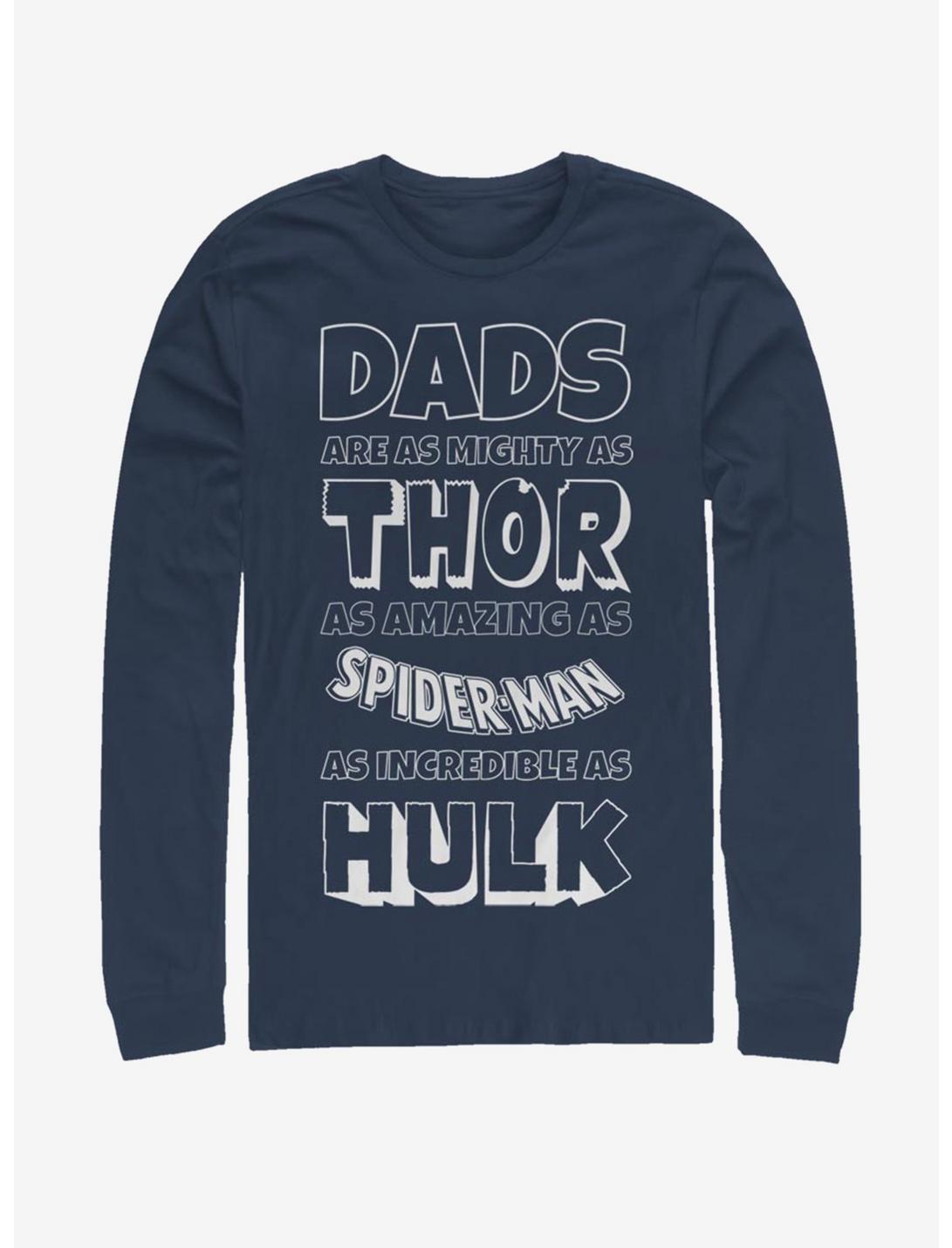 Marvel Avengers: Endgame Marvel Dads Long-Sleeve T-Shirt, NAVY, hi-res