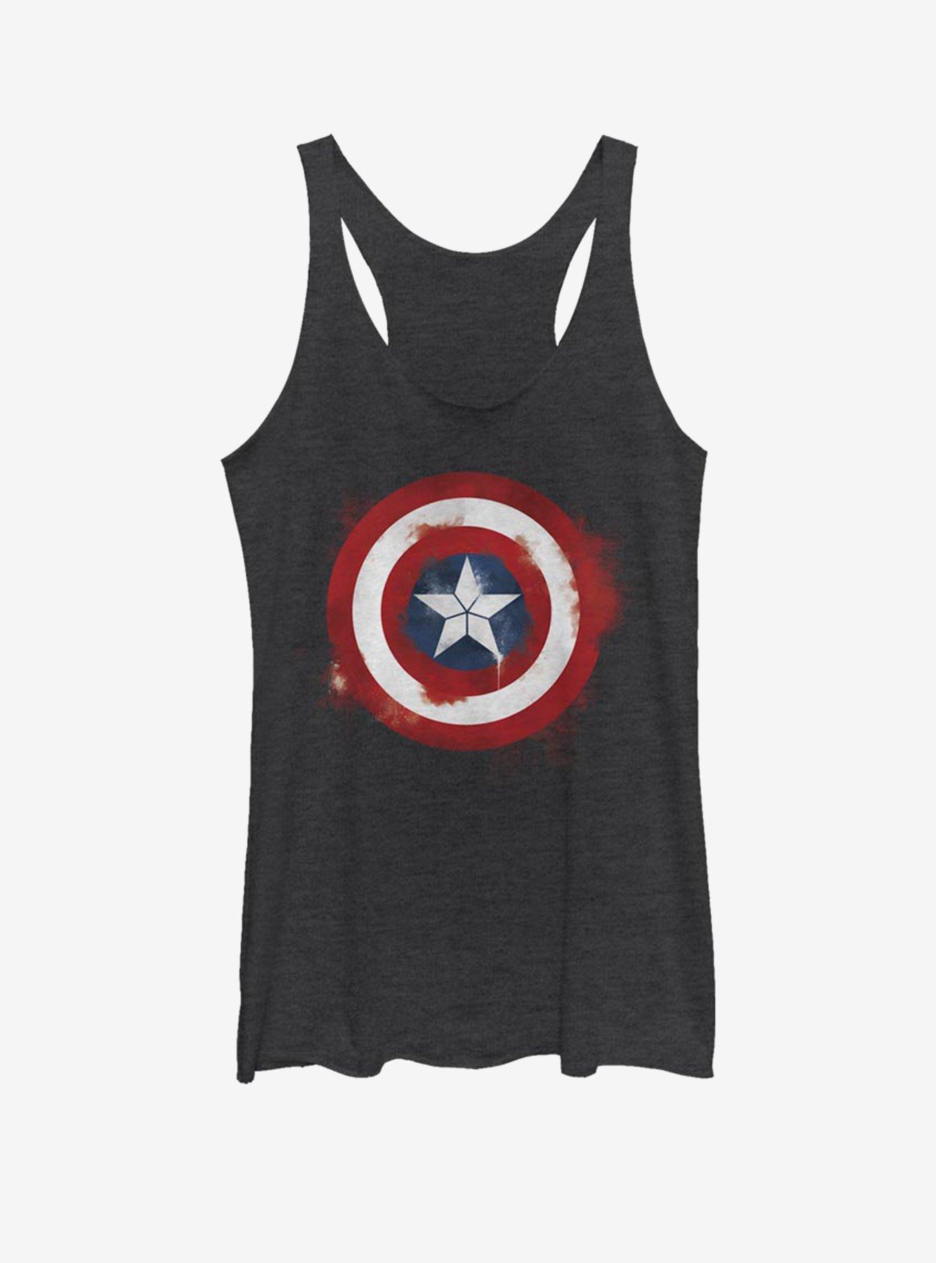 Marvel Captain America Spray Logo Womens Tank Top, , hi-res