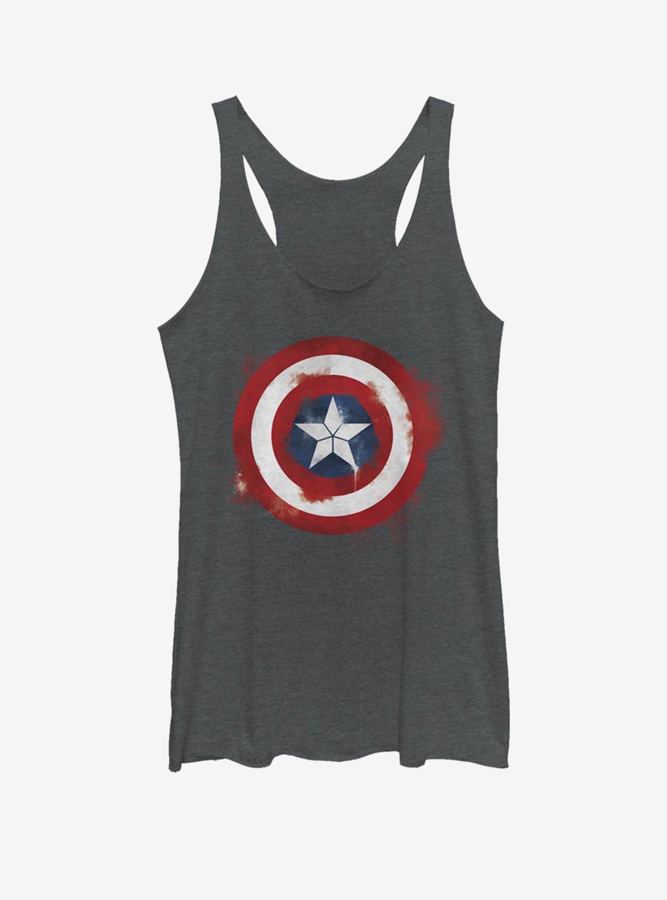 Marvel Captain America Spray Logo Womens Tank Top, , hi-res