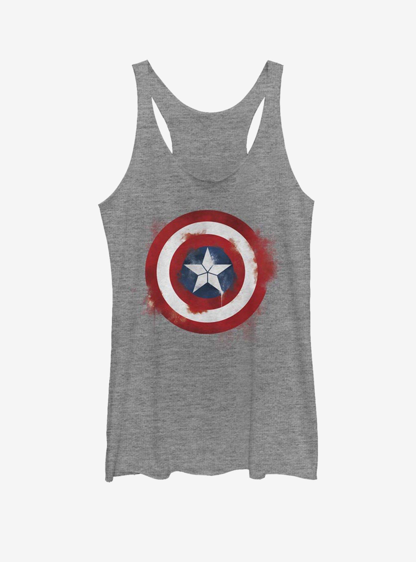 Marvel Captain America Spray Logo Womens Tank Top, , hi-res
