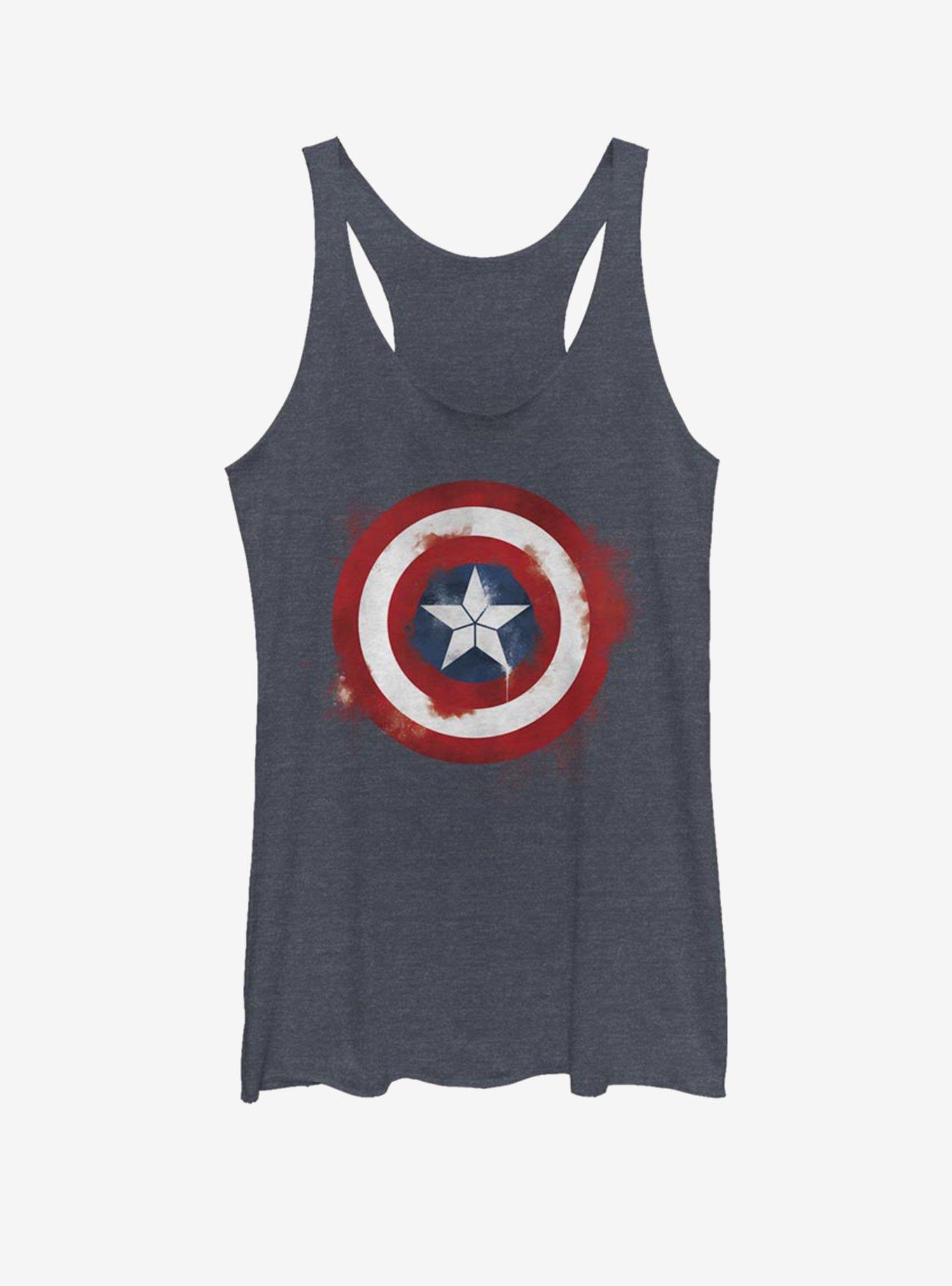 Marvel Captain America Spray Logo Womens Tank Top, , hi-res