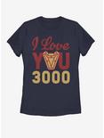 Marvel Iron Man Love You 3000 Arc Reactor Womens T-Shirt, NAVY, hi-res