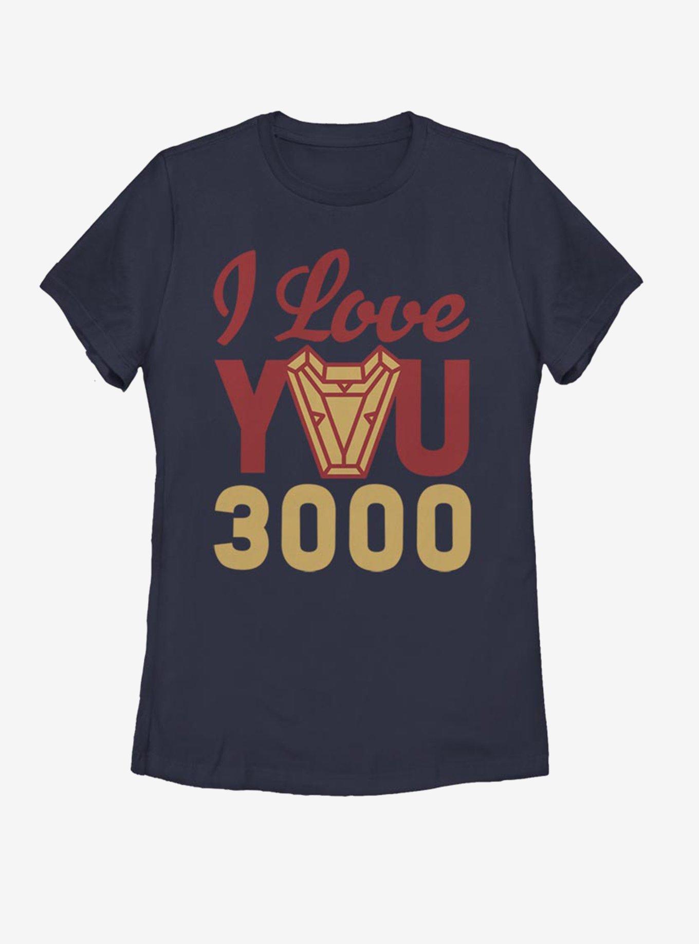 Marvel Iron Man Love You 3000 Arc Reactor Womens T-Shirt, , hi-res