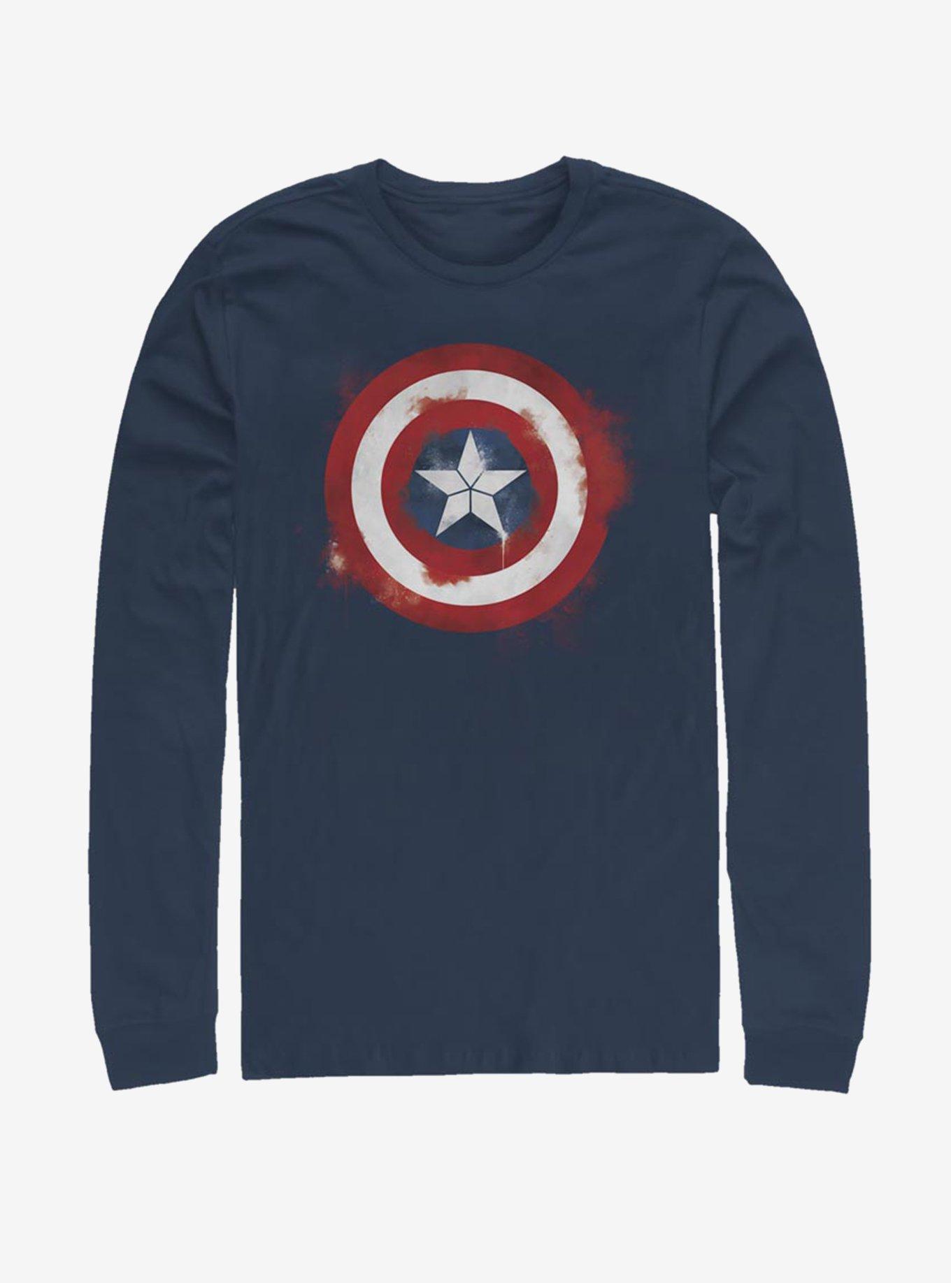 Marvel Captain America Spray Logo Long-Sleeve T-Shirt, , hi-res