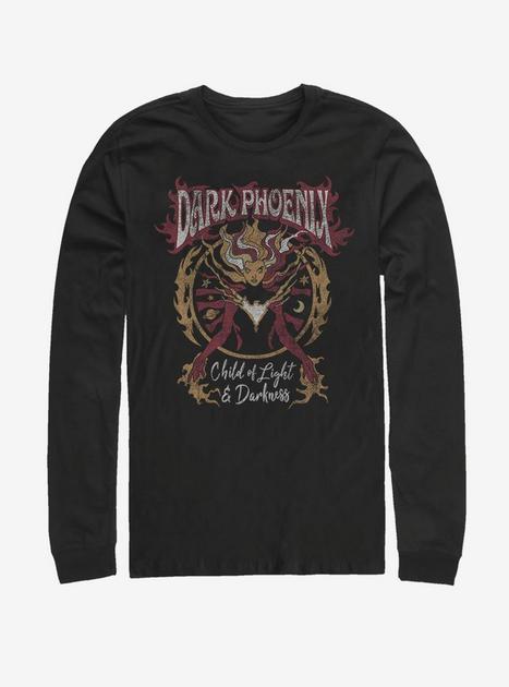 Marvel X-Men Dark Phoenix Phoenix Rising Long-Sleeve T-Shirt - BLACK ...