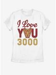 Marvel Iron Man Love You 3000 Arc Reactor Womens T-Shirt, WHITE, hi-res