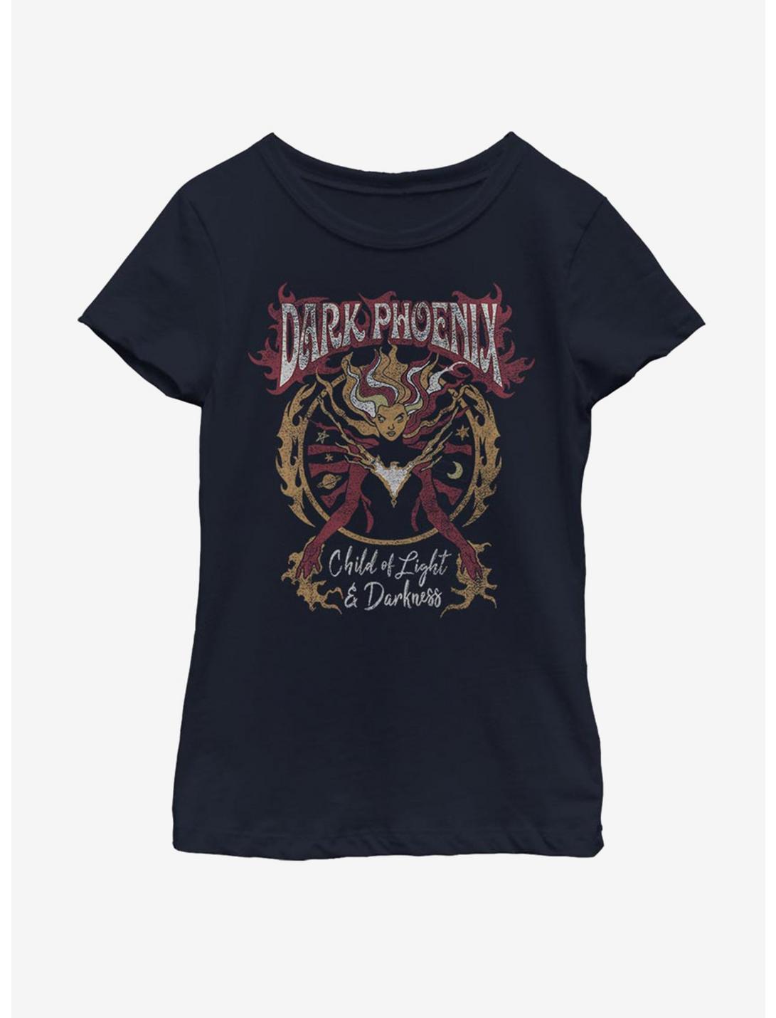 Marvel X-Men Dark Phoenix Phoenix Rising Youth Girls T-Shirt, NAVY, hi-res