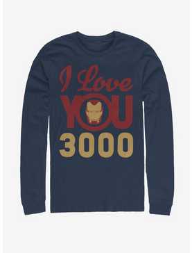 Marvel Iron Man Love You 3000 Icon Face Long-Sleeve T-Shirt, , hi-res