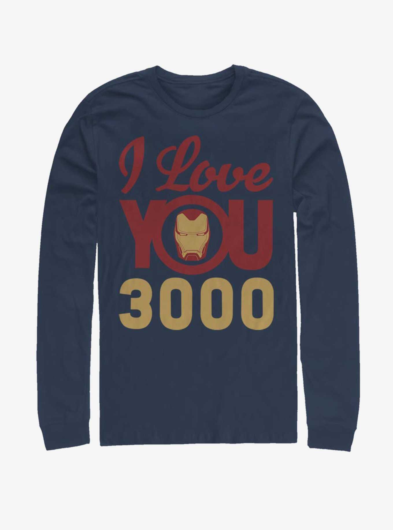 Marvel Iron Man Love You 3000 Icon Face Long-Sleeve T-Shirt, , hi-res