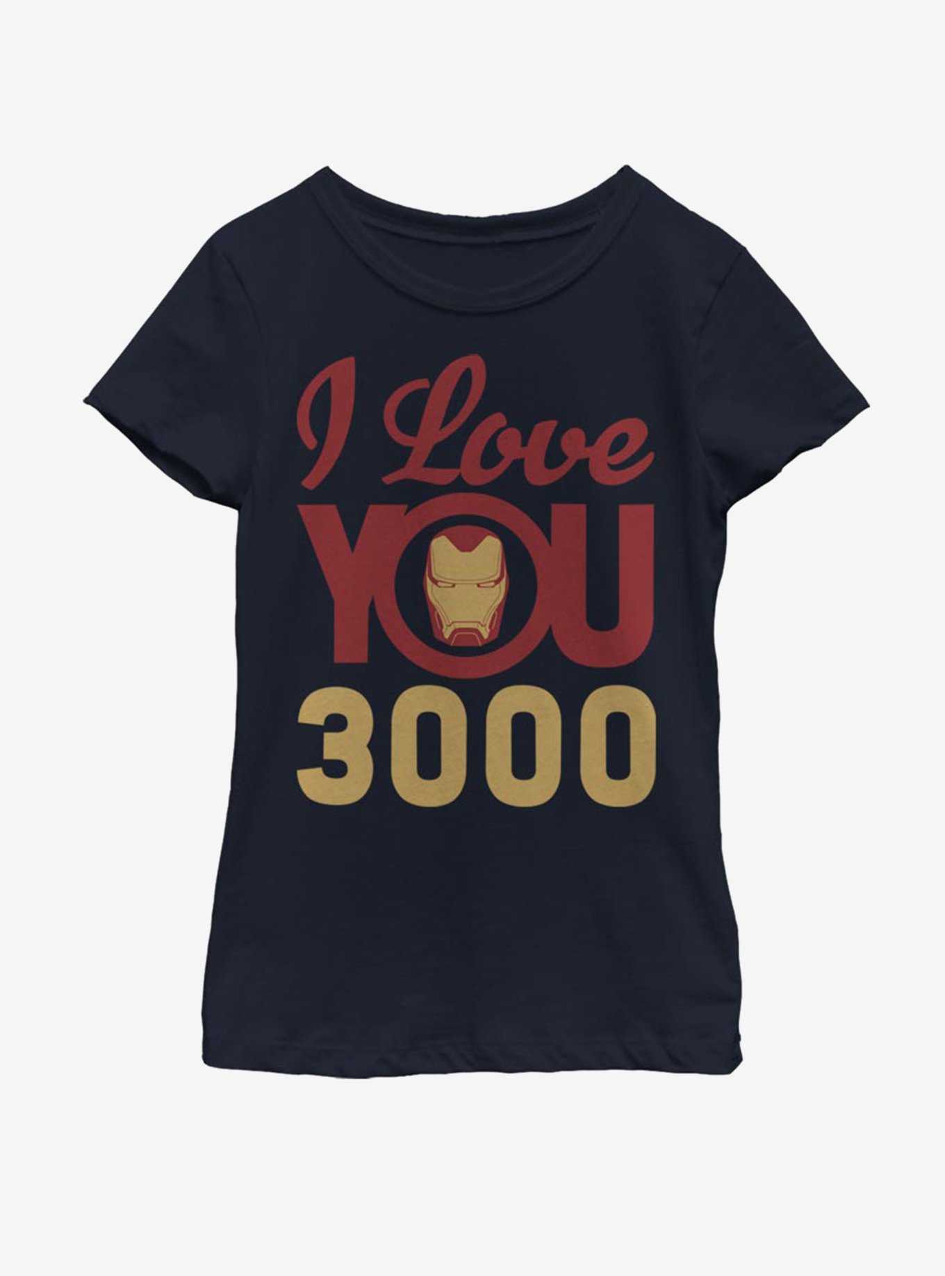 Marvel Iron Man Love You 3000 Icon Face Youth Girls T-Shirt, , hi-res