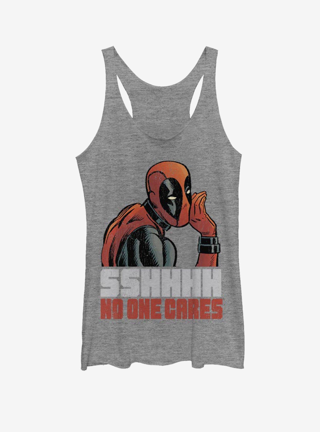 Marvel Deadpool No One Womens Tank Top, GRAY HTR, hi-res