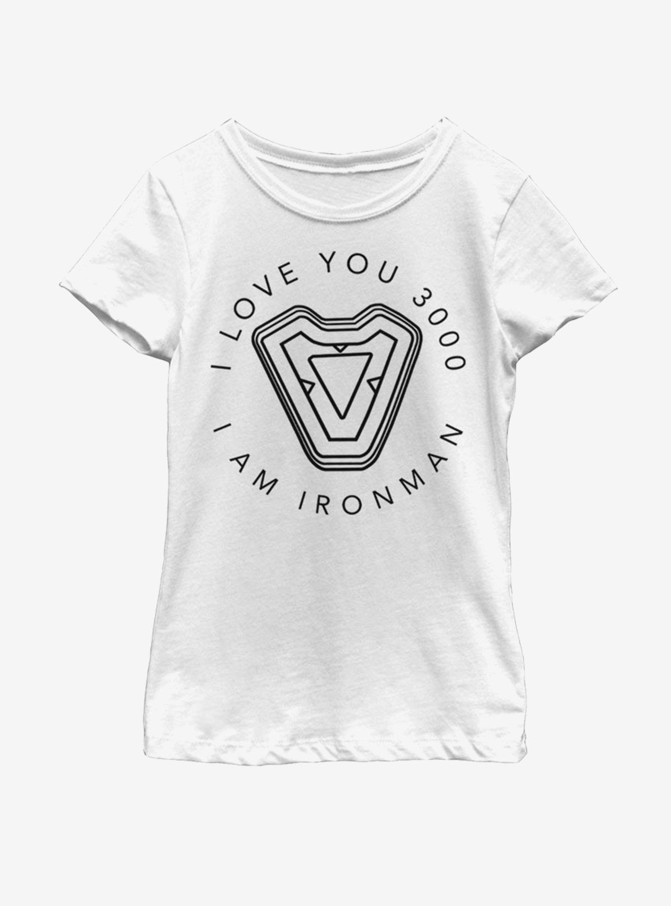 Marvel Iron Man Iron Man's Heart Youth Girls T-Shirt, , hi-res