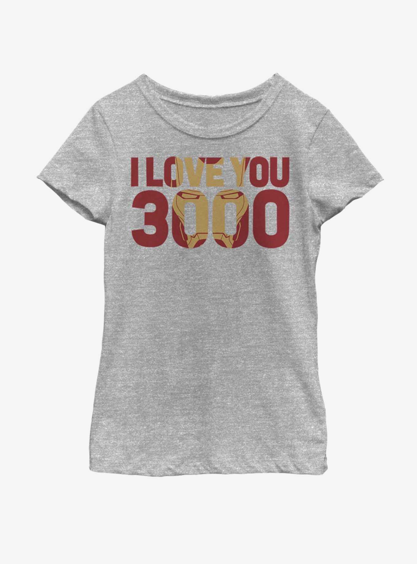 Marvel Iron Man Love You 3000 Youth Girls T-Shirt, , hi-res