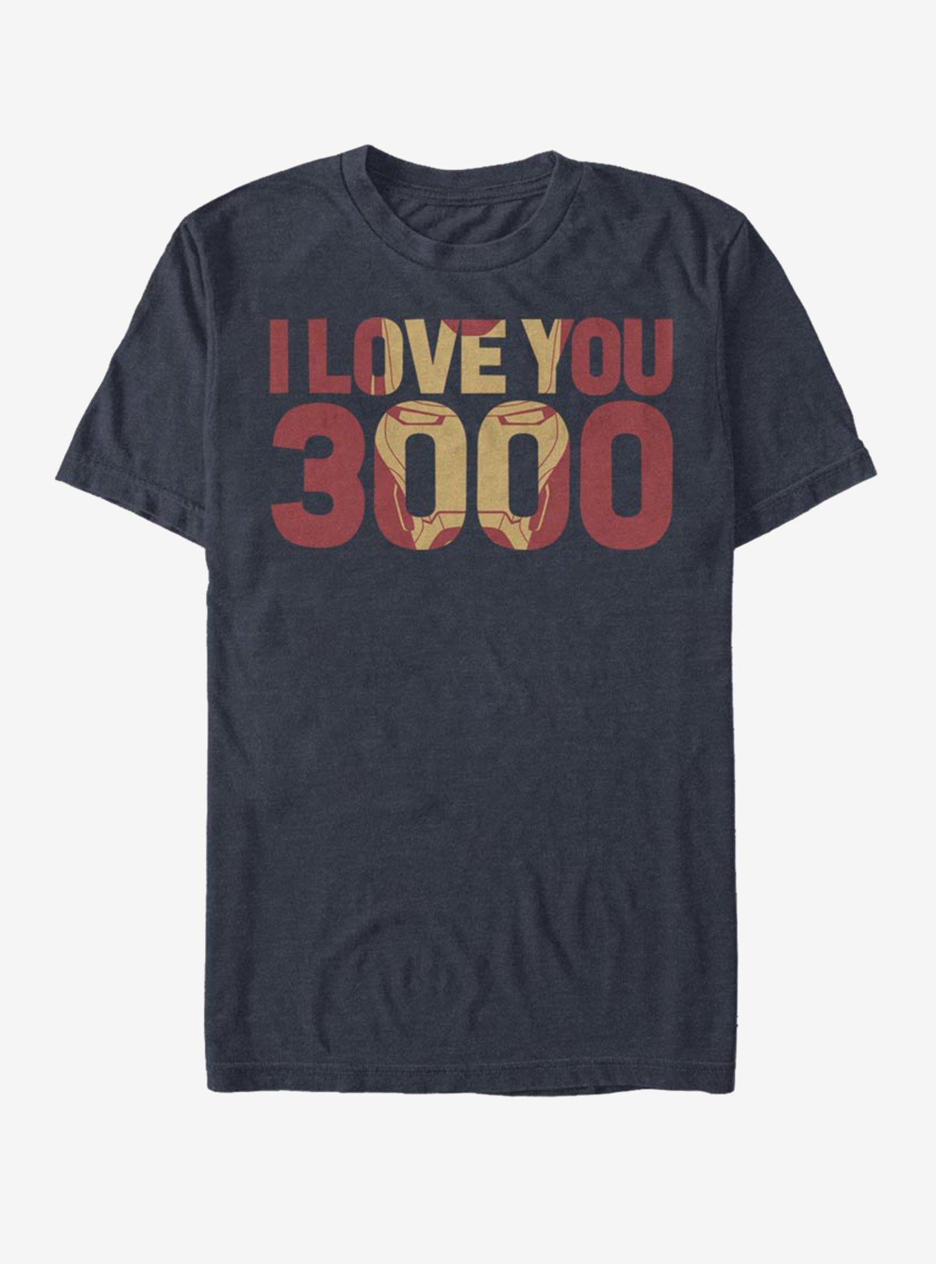 Marvel Iron Man Love You 3000 T-Shirt, DARK NAVY, hi-res