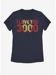Marvel Iron Man Love You 3000 Womens T-Shirt, NAVY, hi-res