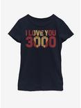 Marvel Iron Man Love You 3000 Youth Girls T-Shirt, NAVY, hi-res