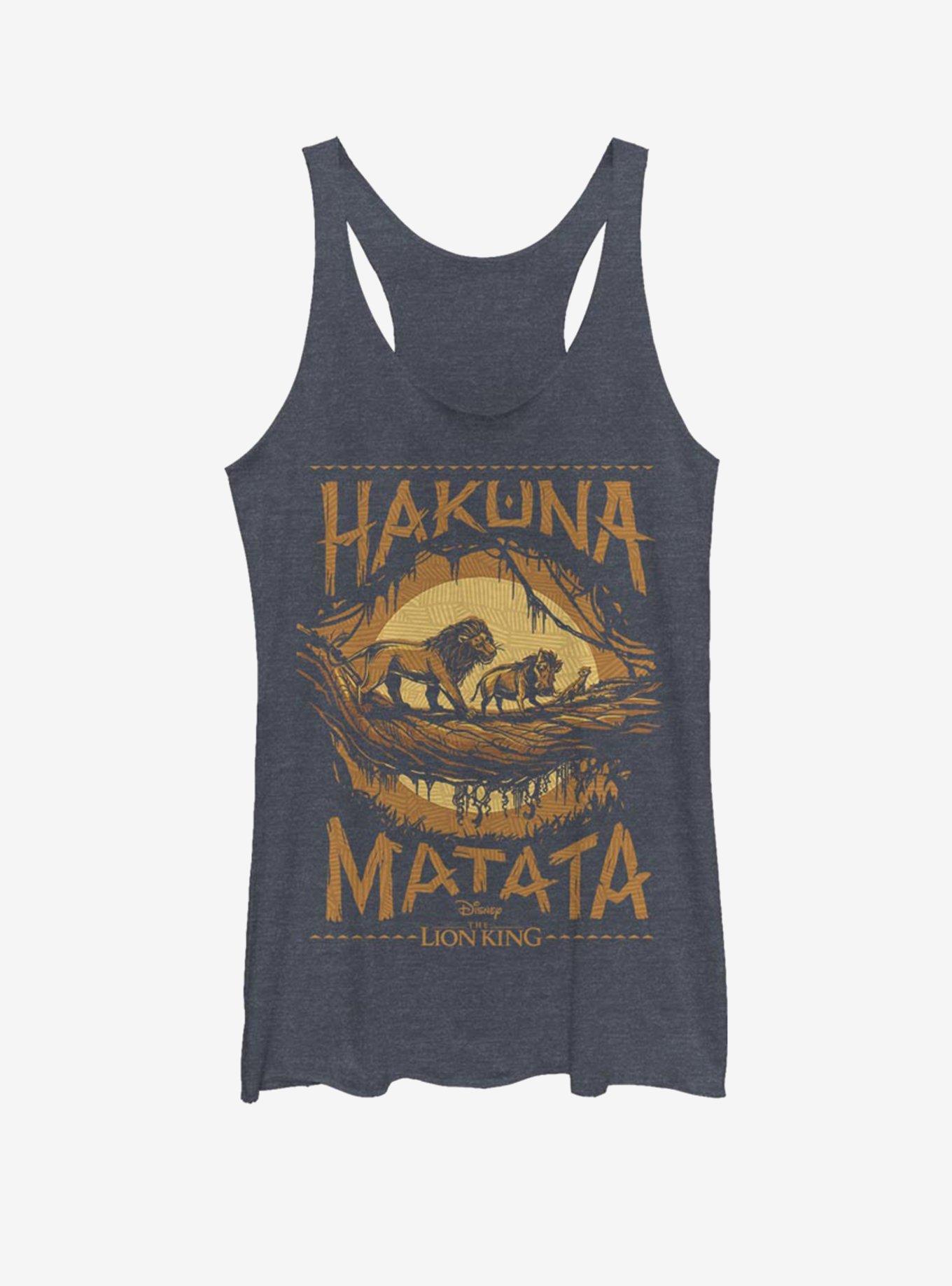 Disney The Lion King 2019 Savannah Poster Womens Tank Top, NAVY HTR, hi-res