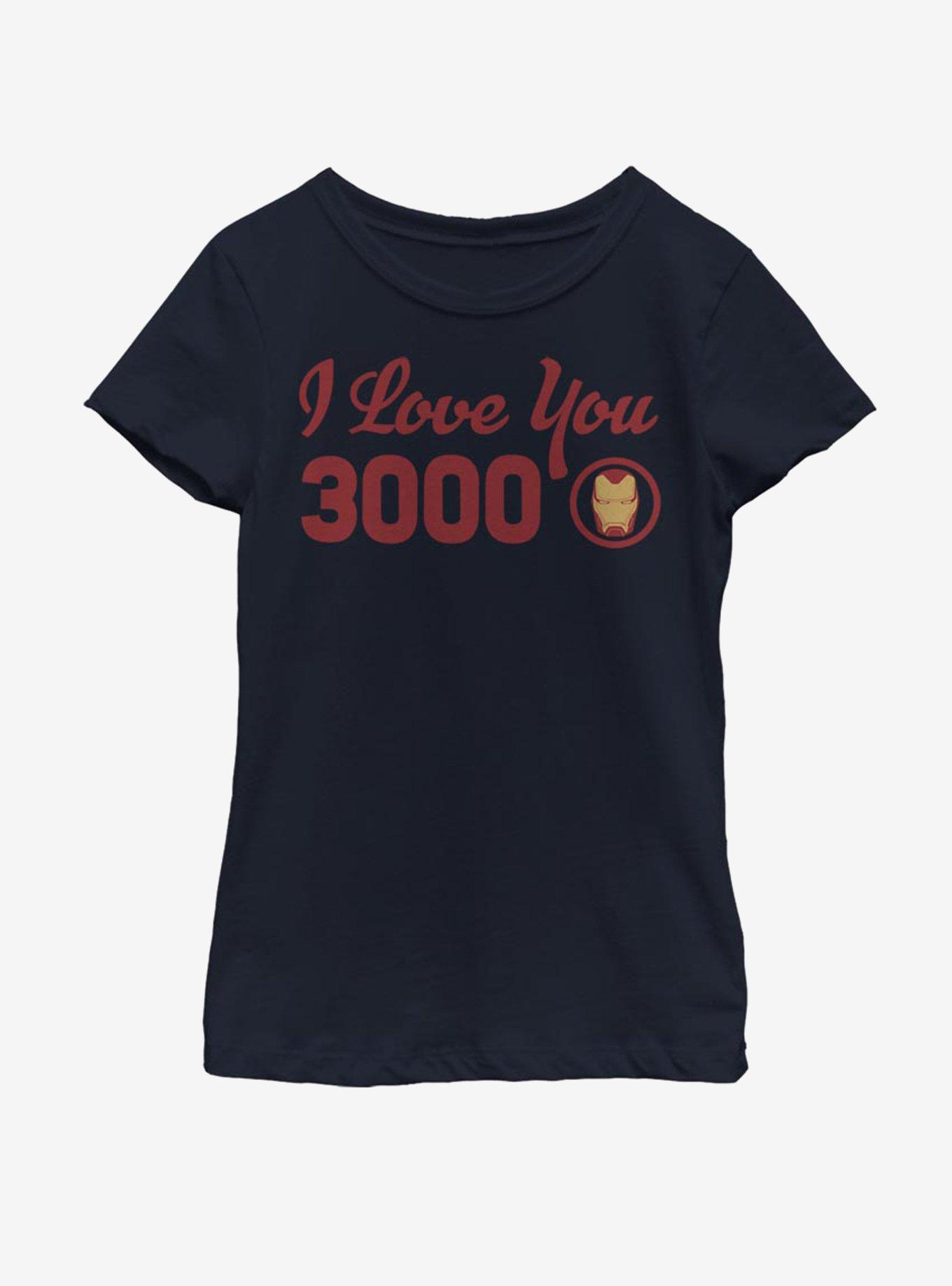 Marvel Iron Man Love You Icon Youth Girls T-Shirt, , hi-res