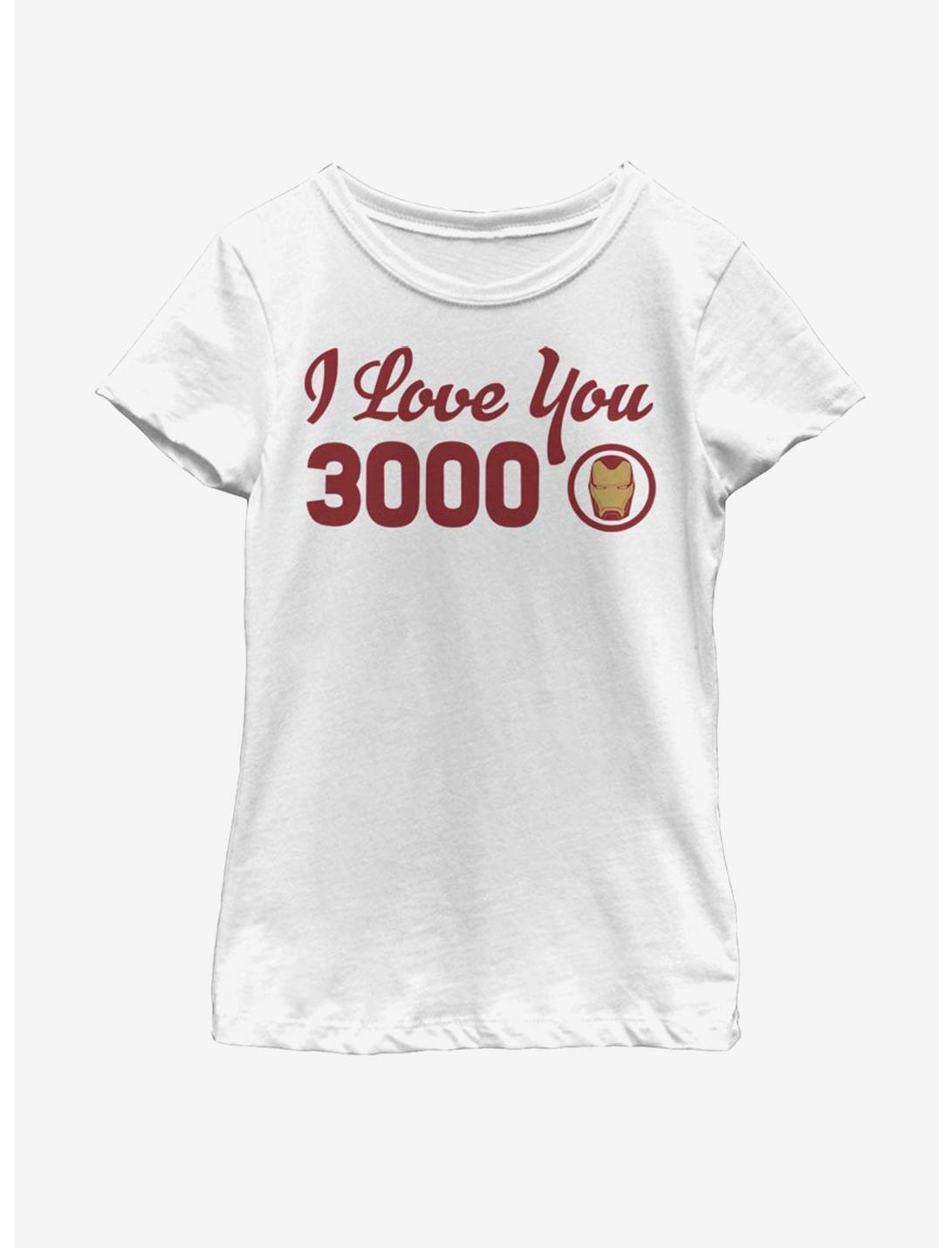 Marvel Iron Man Love You Icon Youth Girls T-Shirt, WHITE, hi-res