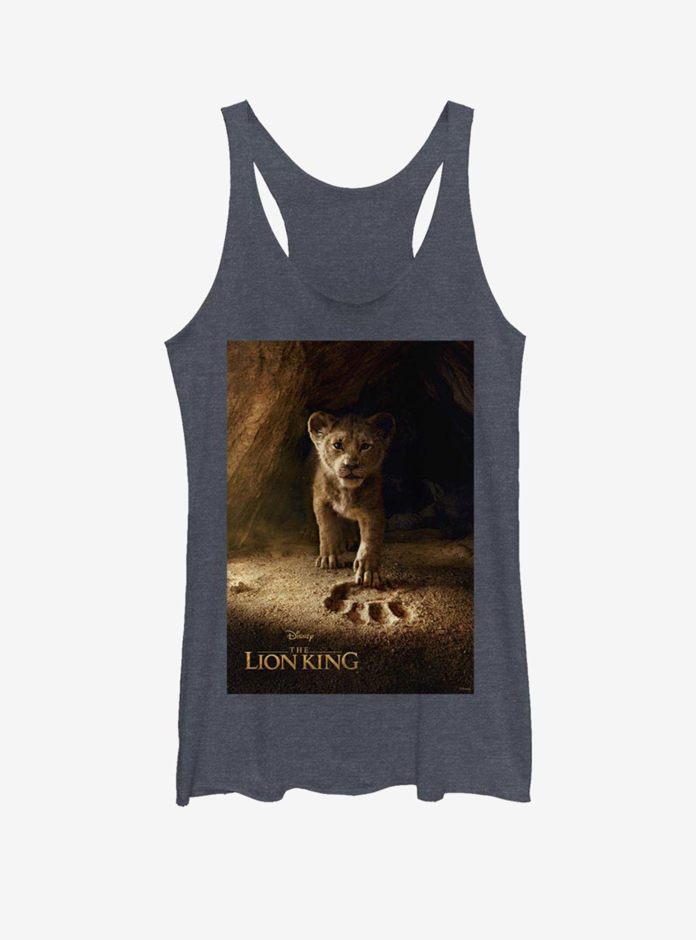 Disney The Lion King 2019 Simba Poster Womens Tank Top, NAVY HTR, hi-res