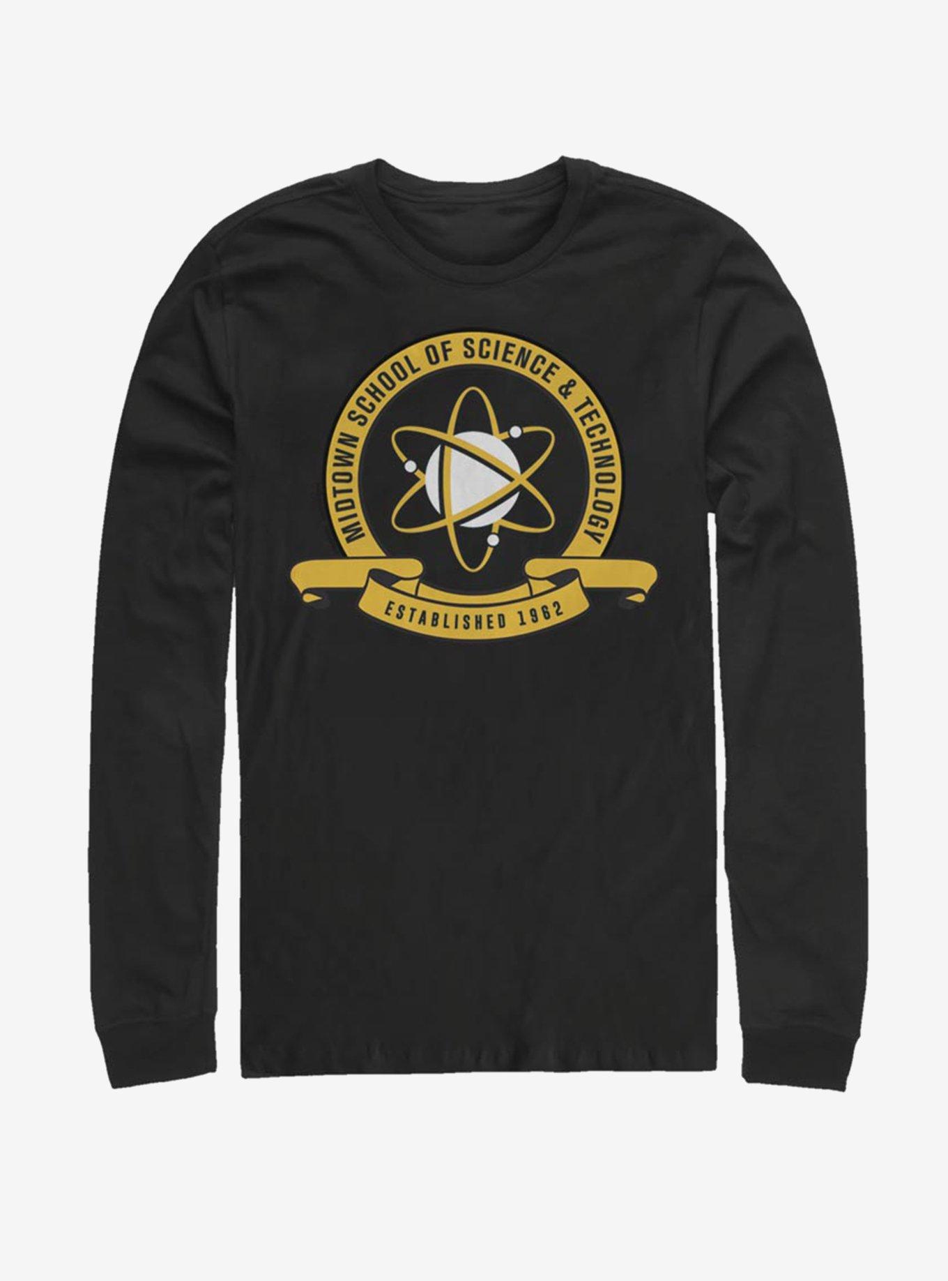 Marvel Spider-Man Midtown School Emblem Long-Sleeve T-Shirt, BLACK, hi-res
