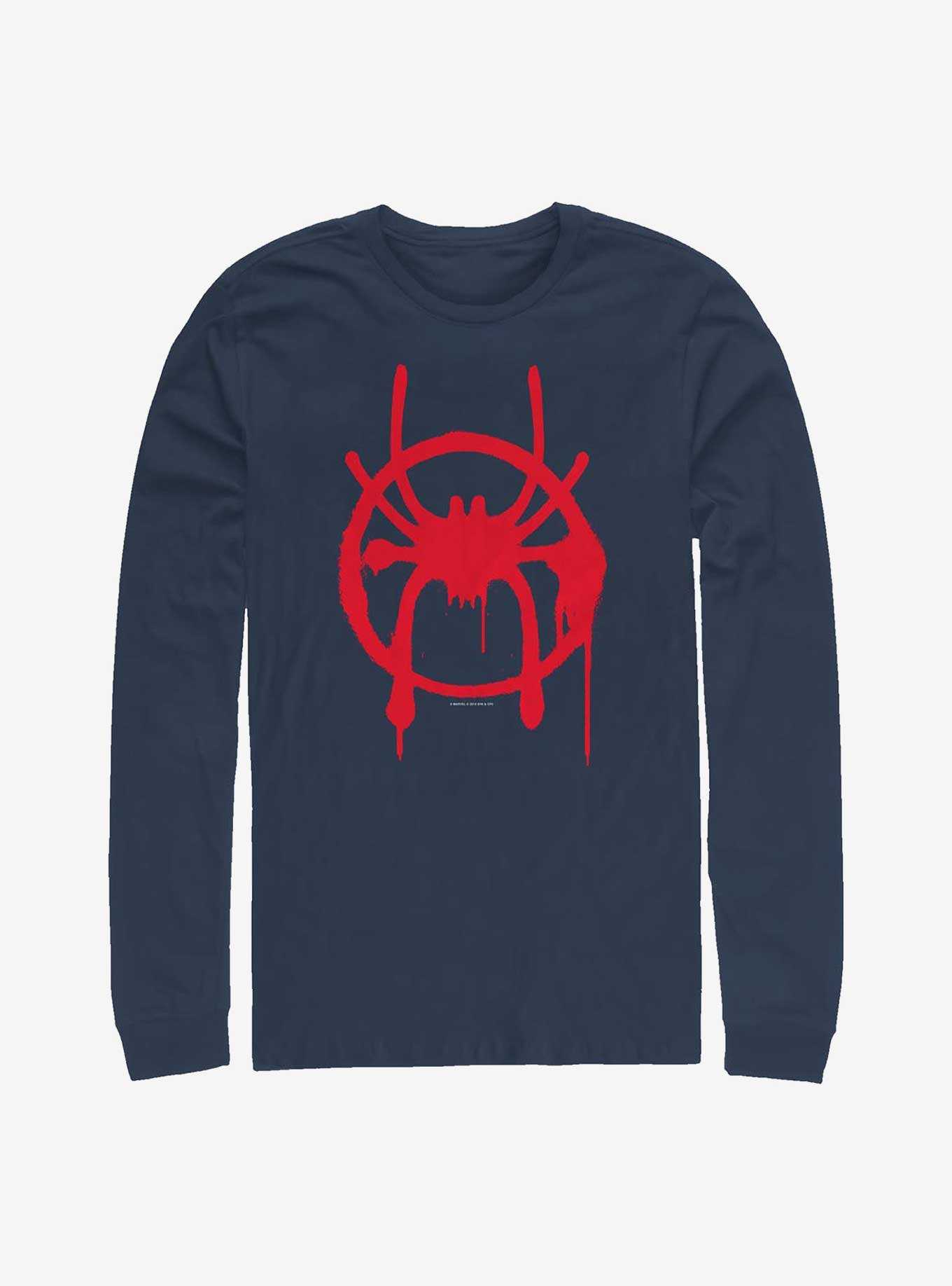Marvel Spider-Man : Into The Spiderverse Miles Symbol Long-Sleeve T-Shirt, , hi-res